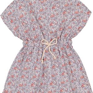 Floral Kids Dress - Pink and White